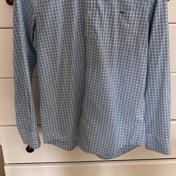 Vineyard Vines Performance Slim Fit Murray Shirt - Baby Blue and White - Picture 2 of 2